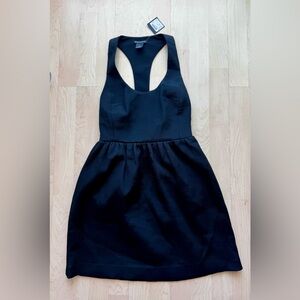 NWT CLUB MONACO  Women’s Elegant Black Sleeveless Mini Dress w/ Back Bow Detail